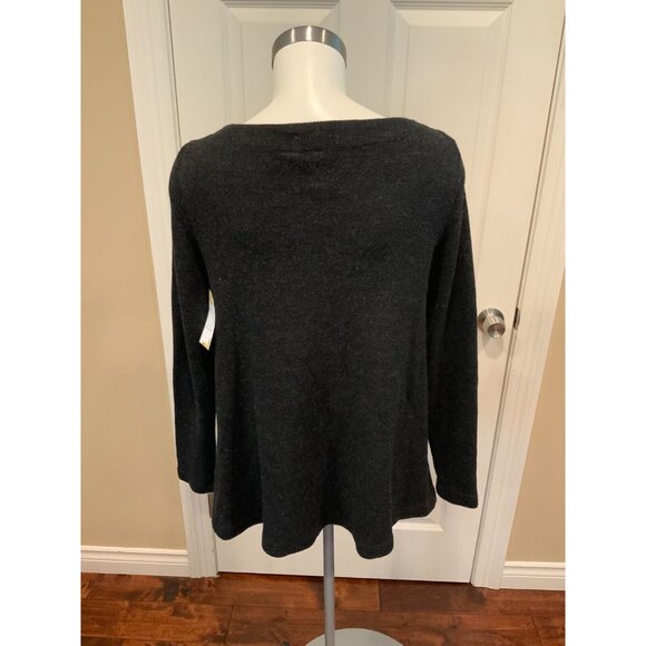 Moth Anthropologie Dark Gray Wool Long Sleeve Cardigan Sweater, Size XS - Picture 5 of 6